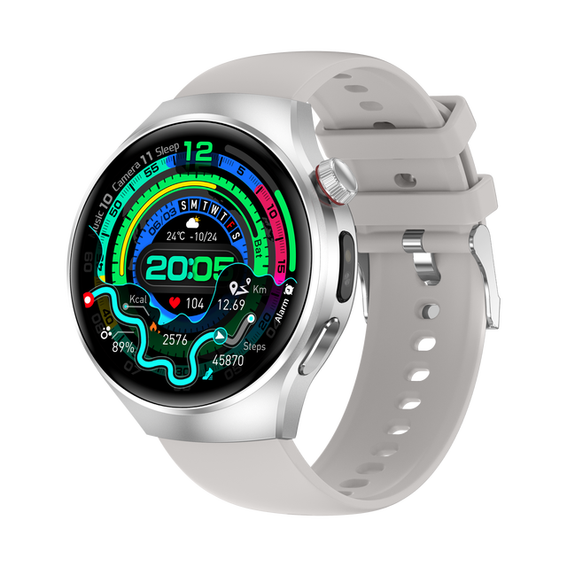 High Quality Android BT Calling Heart Rate Sleep Tracker Round Dial Sports Fitness Fashion GPS Smart Watch for Men