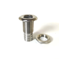 Accessoires de bateau en acier inoxydable sur mesure, sortie traversante avec raccord de tuyau, acier inoxydable 316 de qualité marine, finition polie miroir