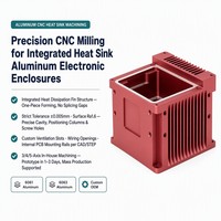 Boîtier électronique en alliage d'aluminium usiné sur mesure par CNC, dissipateur thermique, boîtier de contrôleur, alimentation, surface anodisée