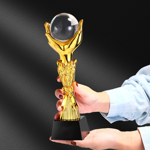 <span class=keywords><strong>Main</strong></span> en résine bronze argenté <span class=keywords><strong>dor</strong></span>é avec plaque en cristal de basket-ball Awards Trophée de cadeaux de bienvenue imprimé UV - Product Image 2