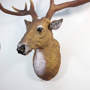 Testa di cervo in resina moderna a parete scultura in stile unico artificiale di <span class=keywords><strong>natale</strong></span> figurina per la decorazione dell'atrio di casa Hotel - Product Image 6