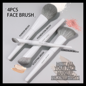 YM fabrika özel beyaz makyaj fırçası Set yüz ve göz sentetik saç toptan ve özel makyaj fırçası es ile makyaj fırçası es - Product Image 2