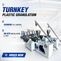 Máquina de Fabricación de Gránulos de PP PE LDPE HDPE EVA Totalmente Automática, Máquina de Peletización, Línea de Granulación de Hojuelas, 400-500 kg/h