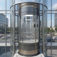 Ascenseur résidentiel pour passagers, en acier inoxydable, entraînement par traction sans engrenages, commande intelligente, design moderne pour villa, garantie de 2 ans