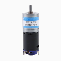 Moteur CC en cuir noir JGA25-370H 6V 12V 24V pour voiture télécommandée, ventilateur d'appareil ménager