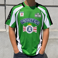 Maillot de football Yingling vert, blanc et noir, avec emblème d'équipe, respirant, en maille, unisexe, vente en gros