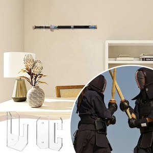 2 Bộ Acrylic <span class=keywords><strong>Wall</strong></span> Mount ánh sáng Saber Kệ hiển thị thanh kiếm hiển thị chủ cho thuận tiện lưu trữ của lightsabers - Product Image 5