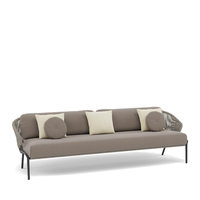 Canapé de Jardin Personnalisé Aluminium Tressé Main avec Coussin pour Hôtel Resort Terrasse