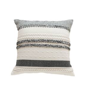 Elegante Almohada Decorativa Rectangular con Diseño de Rayas Tejidas Horizontalmente, Mezcla de Lino y Algodón, para Sala de Estar, Sofá, Cama, Decoración del Hogar - Product Image 5