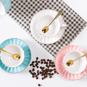 High Quality Luxury Eco-Friendly Modern Ceramic Gold Coffee Cup and Saucer Afternoon <b>Tea</b> <b>Set</b> - Product Image 6