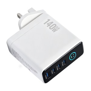 อะแดปเตอร์ชาร์จเร็ว GaN 140W พร้อมหน้าจอแสดงผลอัจฉริยะ ช่องเสียบ USB หลายพอร์ต รองรับ PD3.1 QC3.0 สำหรับโทรศัพท์มือถือและแล็ปท็อป - Product Image 1