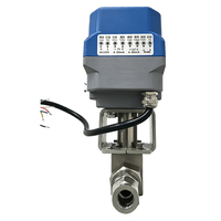 Vanne à bille 3 voies haute pression en acier inoxydable 316L, vanne à raccord électrique modulante 4-20 mA DN50