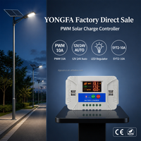 Contrôleur de charge solaire PWM YongFa 30A 40A 50A 12V 24V Auto 4 ports USB pour système de batterie au plomb d'éolienne CE ROHS