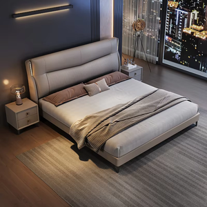Nuovo <span class=keywords><strong>Letto</strong></span> <span class=keywords><strong>Matrimoniale</strong></span> Moderno Minimalista 2026 da 1,8m, Multifunzionale di Alta Gamma, Colore Crema, per Camera da <span class=keywords><strong>Letto</strong></span> Principale - Product Image 2