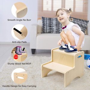 LM KIDS Bois Tabouret Montessori Bébé la Toilette Tabouret Salle de Bain Cuisine Escabeau pour Enfants Formation Pot Lavage - Product Image 6