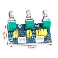 XH-M802 Carte de préampli mixeur passif avec panneau frontal et panneau de réglage pour ajustement des fréquences hautes et basses