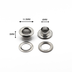 Kim loại khoen 6mm nhỏ hình tròn Gunmetal sắt kim loại dây giày cho vải - Product Image 4