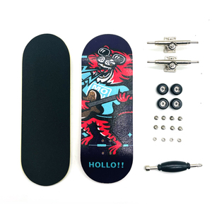 ALF Professional Fingerboard portable 5 plis en érable chinois 34 mm, motif dessin animé créatif, cadeau pour enfants, moulage par gravité - Product Image 1