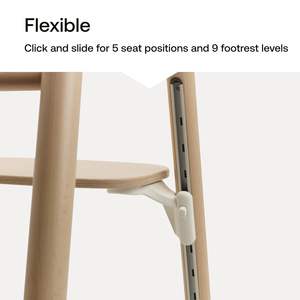 Custom Wooden Baby High Chair, Adjustable in 1 Second, Easy to Clean, Safe and Ergonomic <strong>Highchair</strong> Suitable <strong>From</strong> Birth - Product Image 2