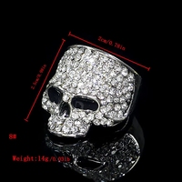 Bague tendance pour homme, design spécial, tête de diable en émail noir, incrustation en or rose et rhodium, pour anniversaire