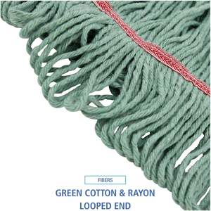 Tête de balai en coton/rayonne de qualité supérieure Boardwalk BWK503GNNB, grande taille, verte (12 par carton) - Product Image 1