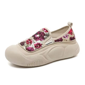2026 Women's Sporty Lace-Up Closure Anti-Slip Breathable Fashion Trend Personalized Sequins Decorative Shoes Summer Autumn - Product Image 5