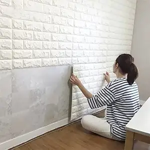 DIY Papel Tapiz Para Pared vinil arka plan duvar kağıdı yapışkanlı tuğla PE köpük 3D duvar kağıdı duvar Sticker ev dekorasyon