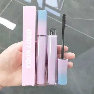 5ml blue pink gradient mascara bottle fragmented hair serum tube empty rubber mascara tube with brush