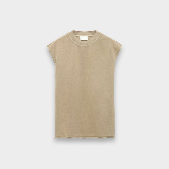 Oversized 100% Cotton Sleeveless Men's T-shirt Knitted and Breathable Comfortable and Breathable for Daily Wear OEM