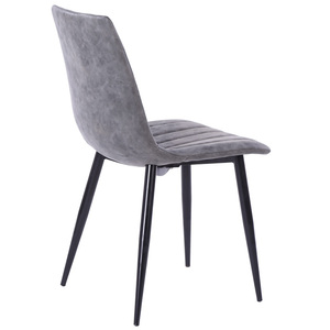 Sedia da Pranzo Nordica di Lusso, Moderna e Confortevole, <span class=keywords><strong>in</strong></span> <span class=keywords><strong>Tessuto</strong></span> Trapuntato di Velluto, Imbottita di Qualità, Nera o Grigia - Product Image 4