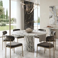 Table basse de luxe en marbre naturel massif, finition personnalisée, directement de l'usine, pour maison, appartement, projet commercial, table en pierre