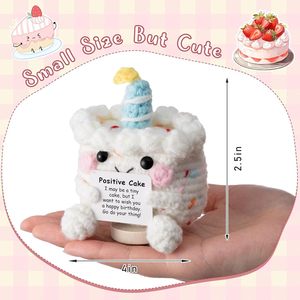 新着かぎ針編み動物売れ筋ポジティブおもちゃ楽しいティーカップピザウール刺繍PPコットン超ソフトぬいぐるみ - Product Image 3