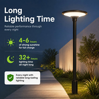 Lampadaire Solaire de Jardin OEM avec LED Haute Luminosité, Boîtier ABS Étanche IP65 pour Extérieur, Garantie 3 Ans pour Projets de Gros