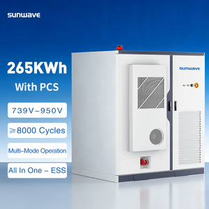 Sistema de Almacenamiento de Energía Industrial y Comercial Sunwave con Paneles Fotovoltaicos de Alta Eficiencia 120kw/125kw/265kwh Bess IP54 Ess Cabinet - Product Image 1