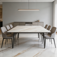 Dalle de marbre naturel poli grand format pour mur de villa, table à manger, plan de travail de cuisine, sol, décoration de maison de luxe