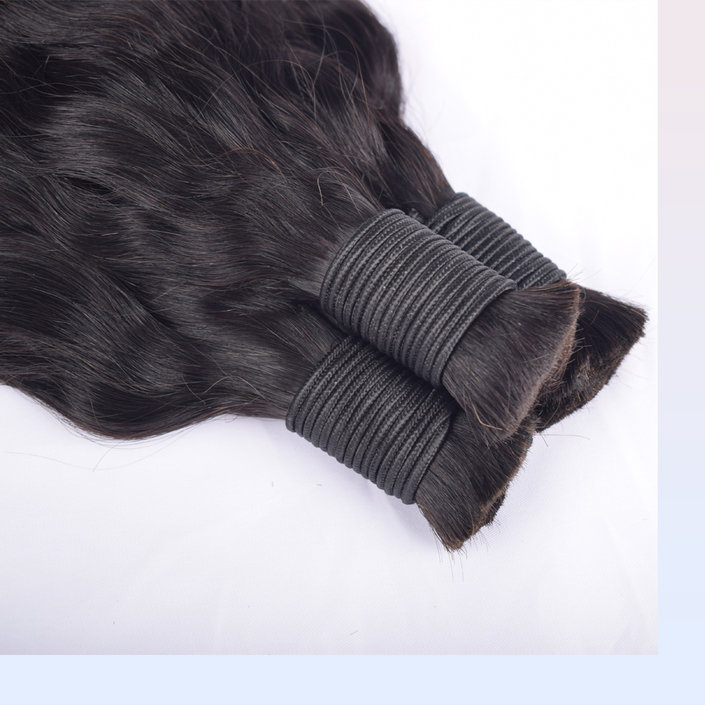 Wholesale Cheap Remy Hair Bundles Human Hair Extension Crochet Wet Wave Braiding Bulk for Braids Detail Section 3