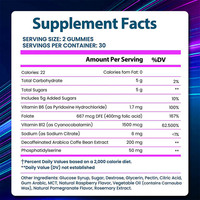 Nootropic Gummies Brain Supplement Alpha GPC, L Theanine & Bacopa Monnieri Focus Concentration Améliorer la mémoire Nootropics Brain