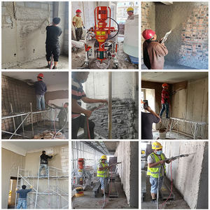 Machine à projeter le plâtre M6 M9 de haute qualité, pompe mélangeuse automatique, machine à projeter le mortier mural G5C G4, station de plâtrage, <span class=keywords><strong>prix</strong></span> - Product Image 5