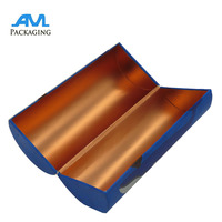 Emballage personnalisé en tube semi-circulaire pour macarons, emballage cadeau de chocolat de qualité supérieure, boîte ronde en carton pour biscuits, boîte magnétique pour biscuits