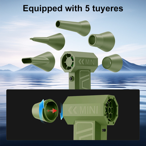 Миниатюрный портативный турбовентилятор зеленого цвета, электрический, высокоэффективный, мощный, для использования на открытом воздухе, в отелях и во время отдыха. - Product Image 3