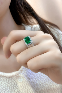 Spot New Products 925 <strong>Silver</strong> Ring Lab Grown <strong>Emerald</strong> Ring <strong>Emerald</strong> Ring Man Ror <strong>Jewelry</strong> - Product Image 3