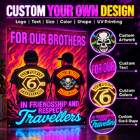 Enseigne néon LED personnalisée imprimée UV, logo acrylique sur mesure, éclairage mural pour bar, garage, club-house, boutique, décoration professionnelle