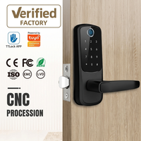 Serrure de porte intelligente numérique sécurisée, compatible avec Ttlock Tuya, télécommande avec empreinte digitale biométrique, mot de passe, verrou pour porte en bois