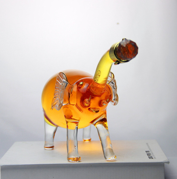 Lustiges Weinglas Mit Elefant - Stiellos Mit Lasergravur 425ml