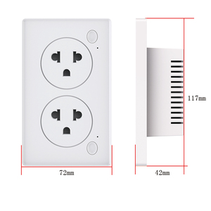 <span class=keywords><strong>Prise</strong></span> murale intelligente universelle <span class=keywords><strong>double</strong></span> sortie Tuya WiFi de haute qualité avec commande vocale Alexa pour la rénovation de maisons intelligentes en Amérique du Sud - Product Image 4
