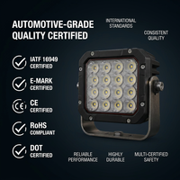 Luz de Trabajo LED para Maquinaria Portuaria Industrial, Alto Lumen, Equipo de Manipulación de Contenedores de Uso Pesado, Haz Combinado de Luz Amplia y Concentrada, IP69K