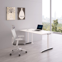 Bureau de direction moderne de luxe MIGE, bureau de travail électrique à hauteur réglable, mobilier de bureau