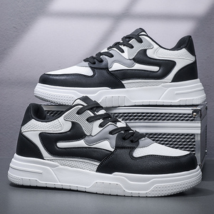 รองเท้าผ้าใบผู้ชายแบบสวมใส่ได้ทั้งฤดูหนาวและฤดูร้อน  วัสดุตาข่ายและหนัง  สำหรับเล่นสเก็ตบอร์ดและกีฬา  มีไซส์ใหญ่พิเศษตามมาตรฐาน EU/US  เหมาะสำหรับใส่เดินเล่นลำลอง - Product Image 5