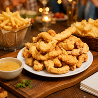 Bâtonnets de poulet croustillants de qualité supérieure - Coupes de poitrine de poulet surgelées, poulet frit et snacks de fête pour les acheteurs exportateurs, 1kg