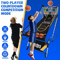 Jeu d'arcade de basket-ball pliable pour 2 joueurs avec tableau de scores électronique LED, jeu de tir à double panier d'intérieur pour enfants et adultes, prise US